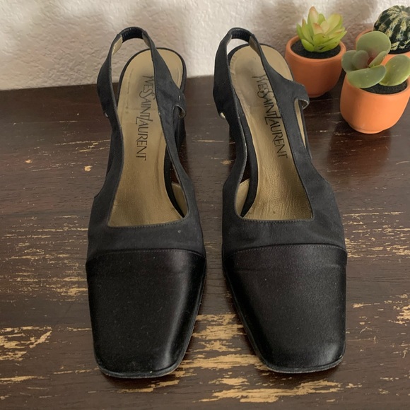 Yves Saint Laurent | Vintage satin square toe 7.5 - Picture 5 of 8
